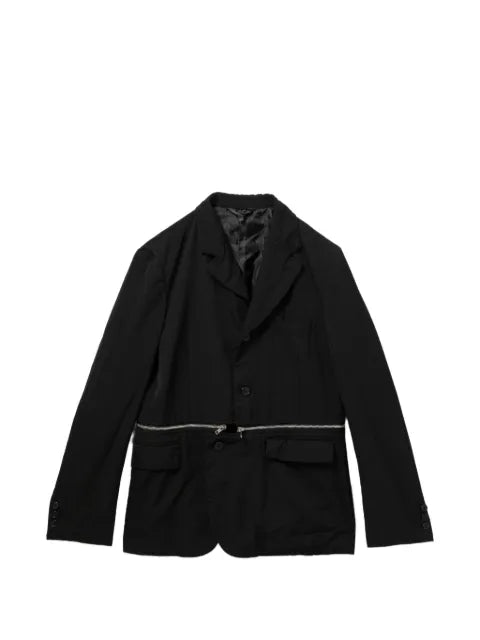 Black Comme Des Garçons zip-detail blazer