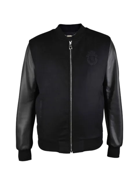 Billionaire logo-embroidered bomber jacket