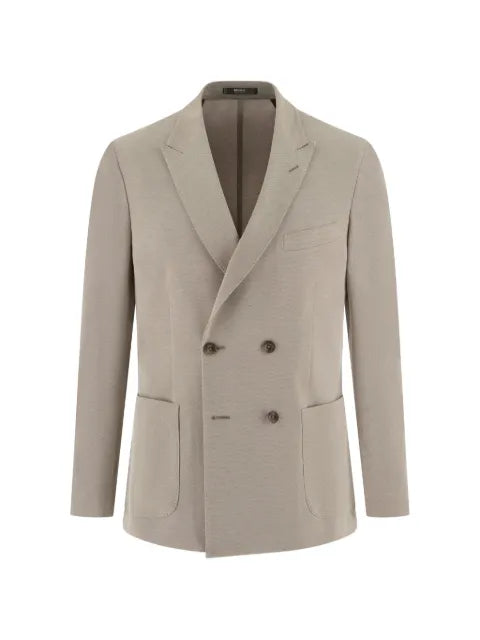 Boggi Milano double-breasted patch-pockets blazer