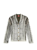 Diesel treated cable-knit cardigan