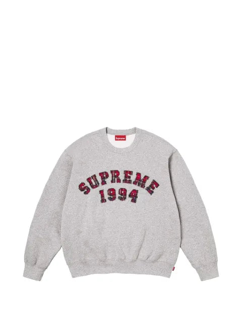 Supreme Plaid Arc appliqué sweater