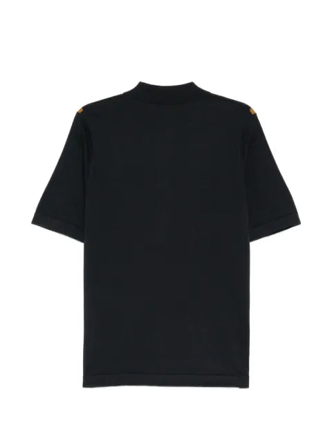 Fred Perry argyle-pattern button-up sweater