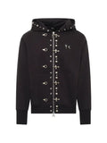 THUG CLUB studded zip-up hoodie