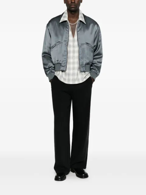 Second/Layer Aces satin bomber jacket