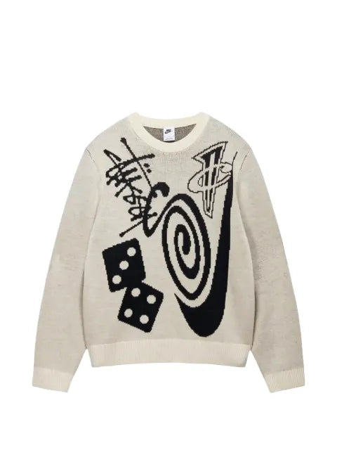 Nike x Stüssy intarsia-knit sweater