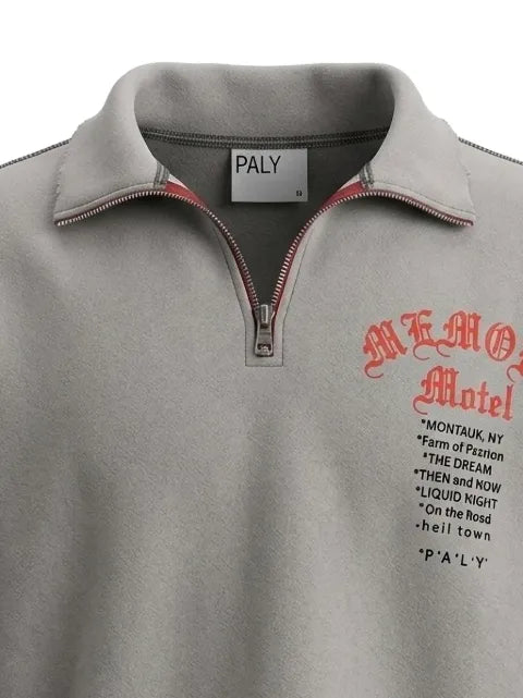 Paly graphic-print quarter-zip sweatshirt