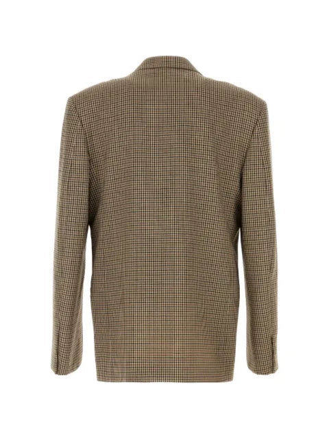 Gucci gingham wool single-breasted jacket