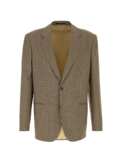 Gucci gingham wool single-breasted jacket