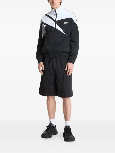 Reebok logo-embroidered panelled track jacket