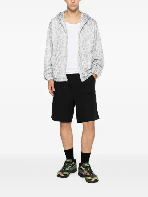 Stüssy snake-print zip-up hoodie