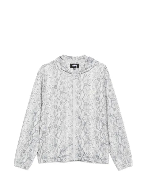 Stüssy snake-print zip-up hoodie