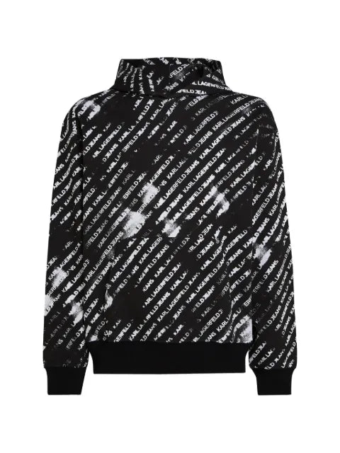 Karl Lagerfeld Jeans relaxed all-over-print hoodie