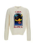 Casablanca graphic-jacquard wool sweater