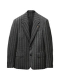 Versace pinstripe wool twill relaxed blazer