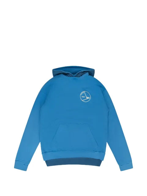 RHUDE logo-print layered-design hoodie