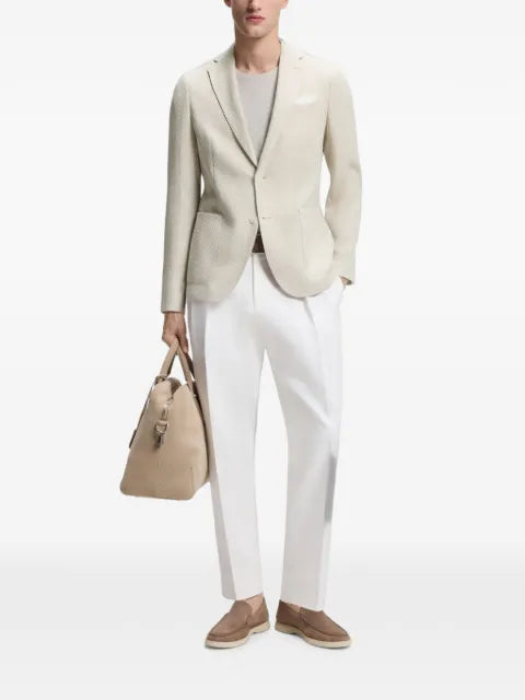 BOSS patterned slim-fit jacket in a cotton blend