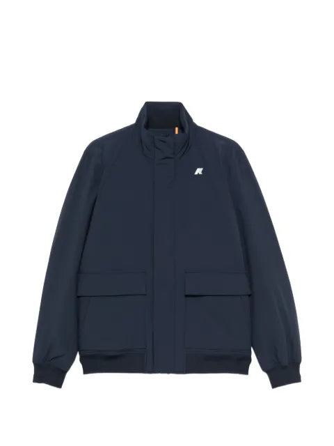 K-Way logo-patch ribbed-trim jacket