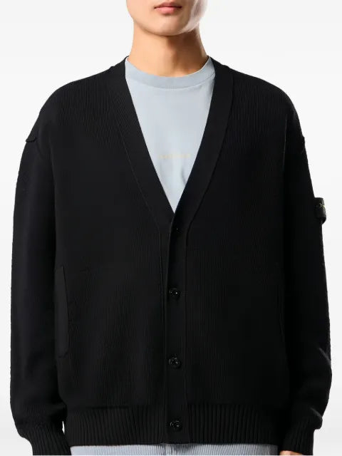 Stone Island 5100010 pure rws wool V-neck cardigan