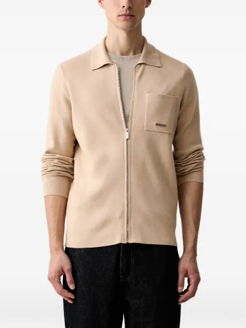 Karl Lagerfeld knit zip-up jacket