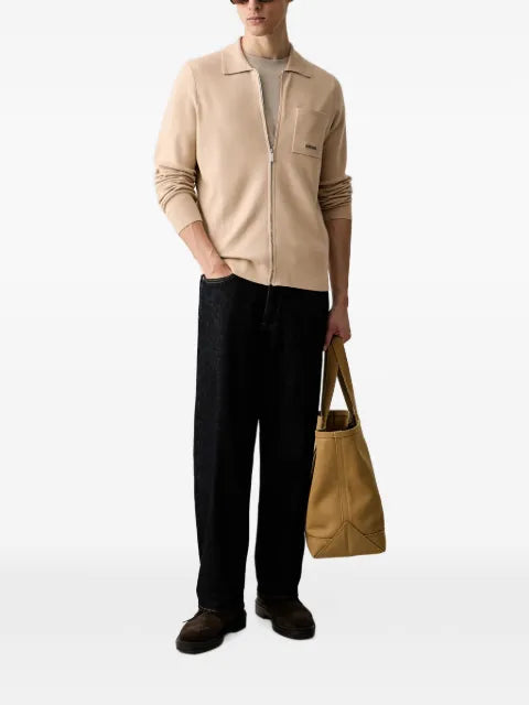 Karl Lagerfeld knit zip-up jacket