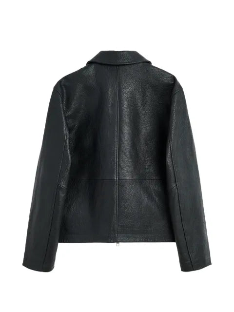 Sunflower grainy leather jacket
