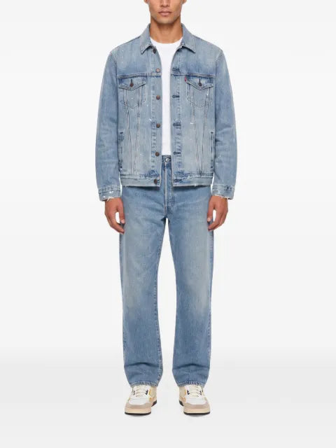 Levi's Type III paint-splatter peace-sign denim jacket