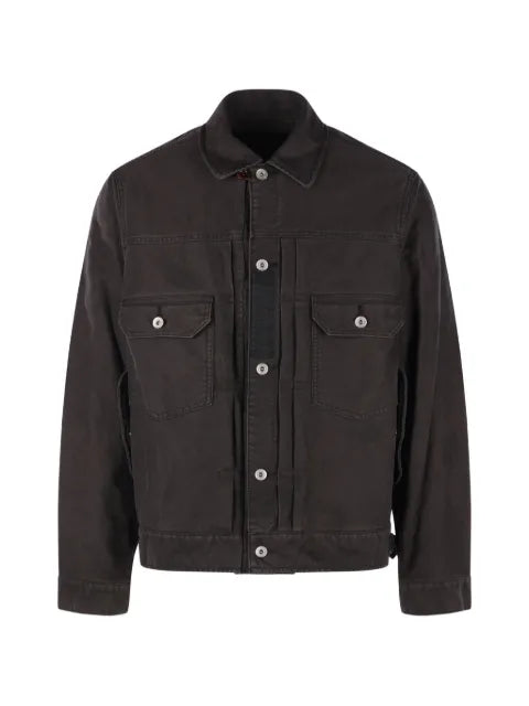 sacai button-fastening denim jacket