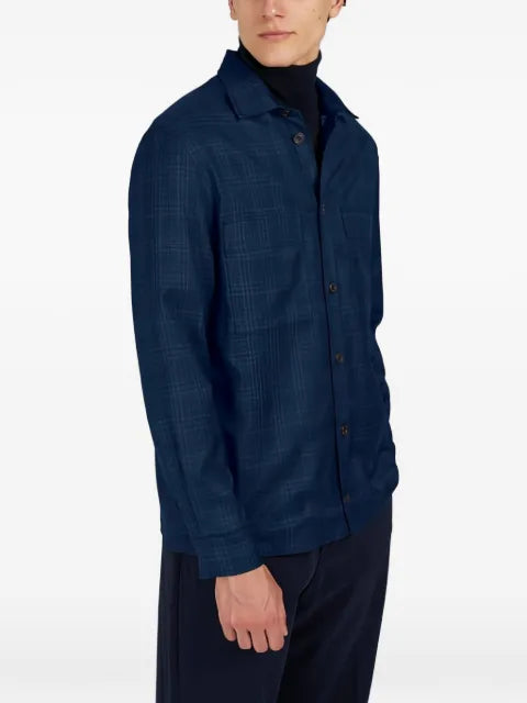 Paul & Shark check-pattern wool shirt jacket