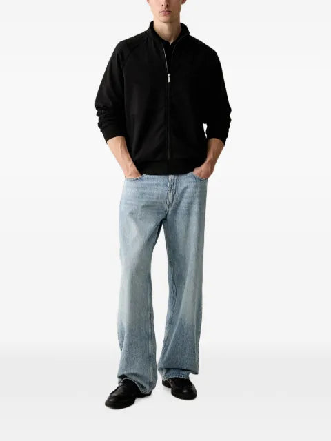 Karl Lagerfeld monogram-pattern zip-up sweatshirt