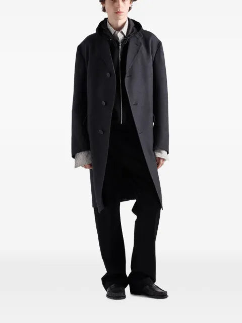 Prada technical fleece hoodie jacket