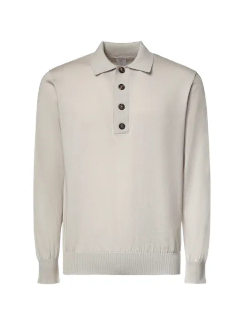 Eleventy button-fastening knitted sweater