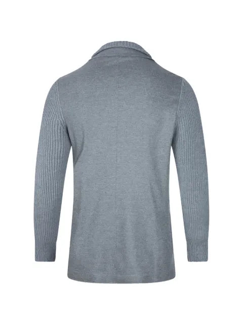 Eleventy ribbed-knit sleeve layered jacket