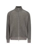 Brunello Cucinelli cashmere vanisé English Rib high-neck cardigan