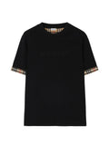 Burberry Check-Pattern T-Shirt with Contrast Details