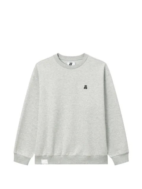 izzue logo-patch crew-neck sweater