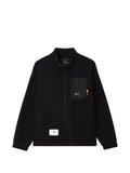 izzue fleece-texture zip-up sweater