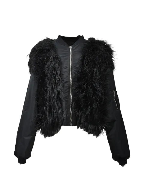 FILTH faux-fur trim bomber jacket