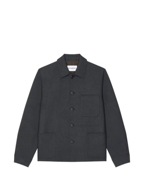 Givenchy overshirt in wool with checked reverse