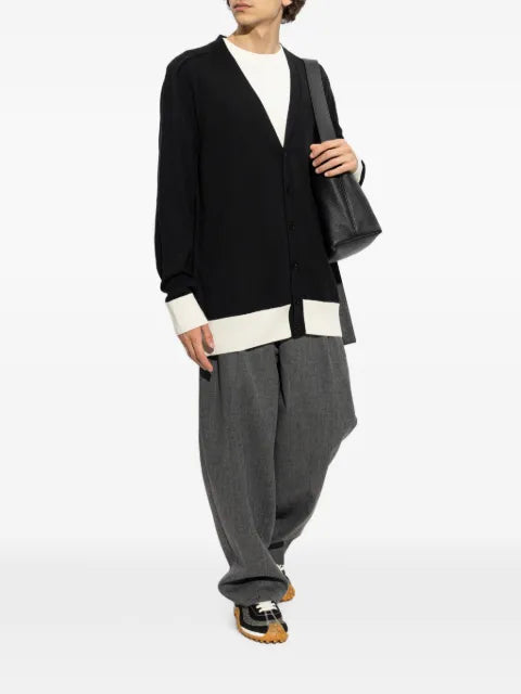 AMI Paris colour-block button-up cardigan