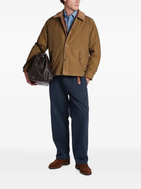 Baracuta corduroy-collar button-up jacket