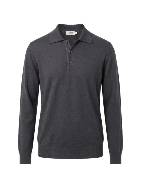 Altea fine-knit polo-collar sweater