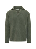 Laneus bouclé-knit polo-collar sweater