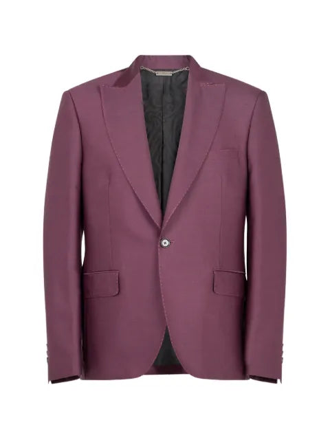 John Richmond topstitched peak-lapel blazer