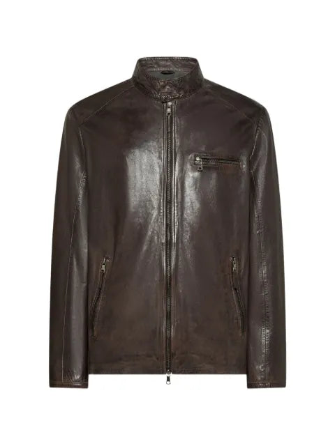 Seventy leather zip-up jacket