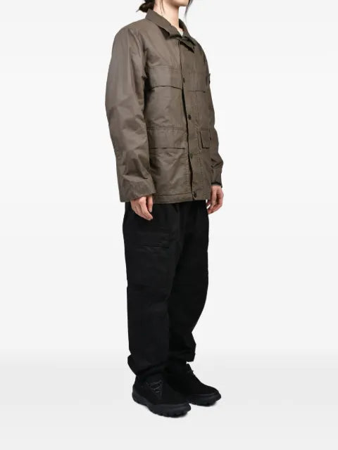 Stone Island waxed-effect field jacket