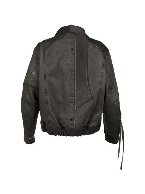 UNDER THE SIGN Dustborn Light patchwork waxed-effect bomber jacket