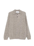 AMARANTO  ribbed-knit button-up sweater