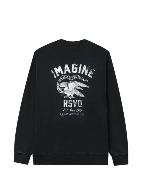 izzue logo-patch graphic-print sweatshirt