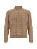 Zanone cable-knit mock-neck sweater