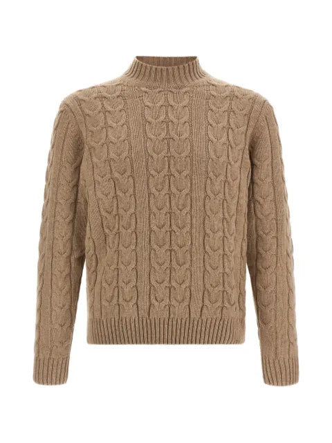 Zanone cable-knit mock-neck sweater
